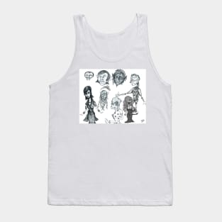 Cartoon Collection Pencil Drawings 2011 Tank Top